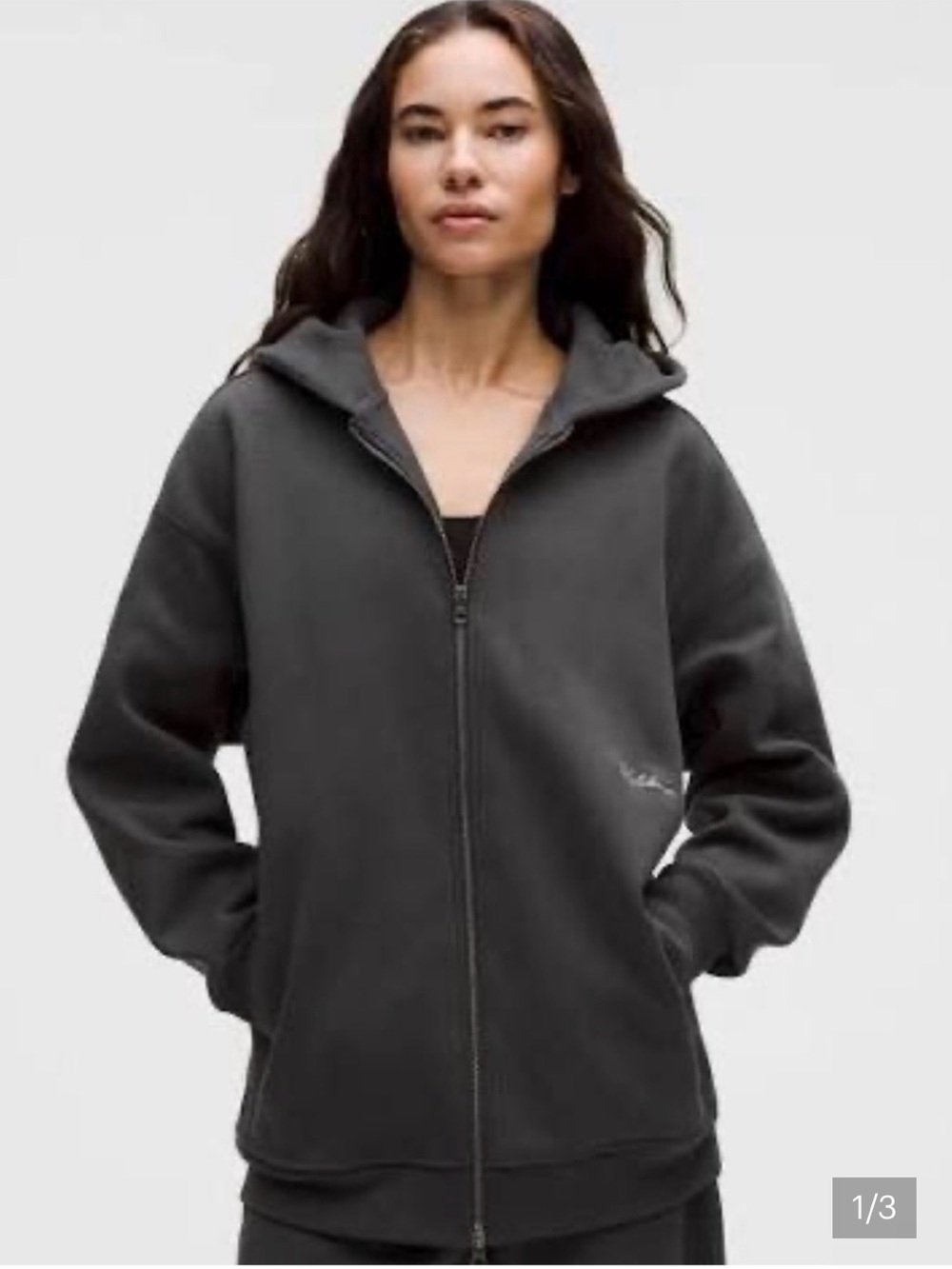 lululemon Big Cozy Oversized Full Zip Hoodie Graphite Gray